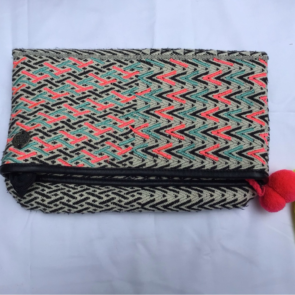Pura Vida Boho Multicolor Clutch Bag Tassel